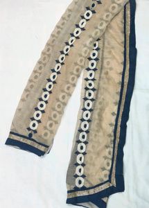 Embroidered Navy Blue Suit Set