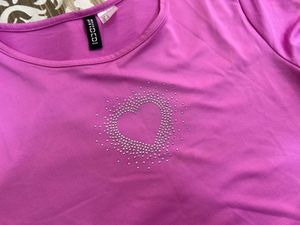 H&amp;m Pink Stone Crop Top