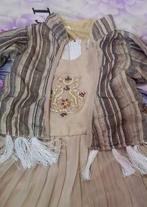 Girls' Fashionable Dress with Jacket