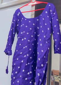 Purple bandhani Printed Top