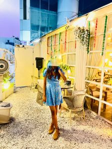 ZARA BLUE FLORAL MINI DRESS