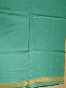 Cotton Saree With Golden Border