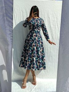 Floral Maxi Fit And Flare Aline Dress
