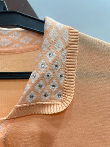 Peach Button-Down Top