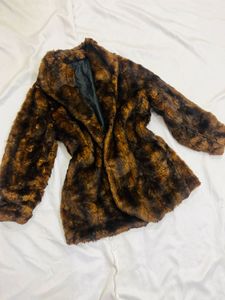 Faux Fur Brown Coat