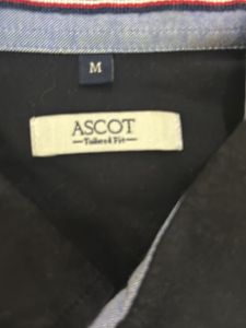 Branded Ascot M size dull sleeves slim fit shirt