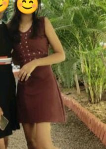 Burgundy Mini Dress