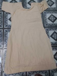 Short Cream Colour Kurti