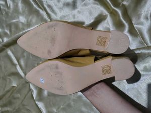 Yellow Block Heels
