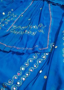 Blue Saree With Blouse