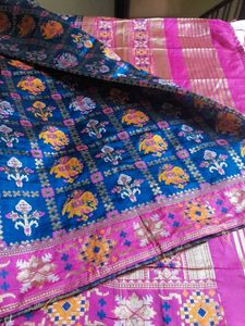 Ocean Green Duppatta With Pink Border