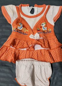 Orange Dress For Newborn Girl Baby