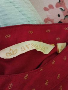 Red Button-Down Midi Dress