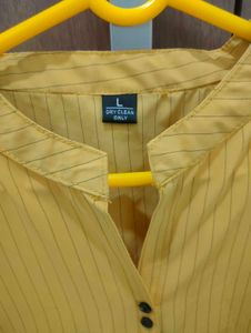 Mustard Yellow Button-Down Tunic