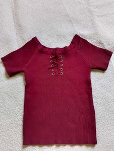 Ribbed Tie Top