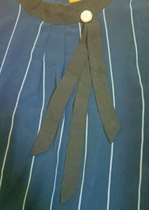 Navy Blue Casual Top For Women