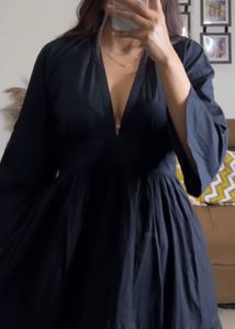 black maxi dress