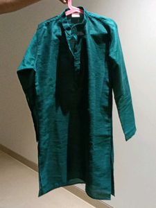 Lovely green Kurta pajama with Nehru jacket
