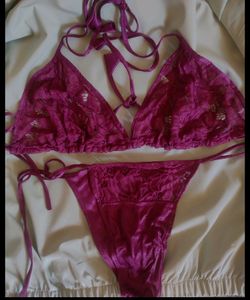 Maroon Lingerie Set
