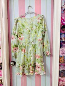 Floral Print Long Sleeve Dress