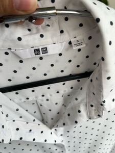 Uniqlo Polka Dot Button Down Shirt