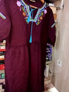 Brown Colour Frock Top