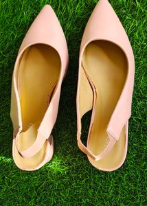 Elegant Pink Block Heels Allen Solly shoe