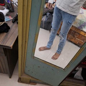 Light Blue Damaged Stylish Look Jeans For Men