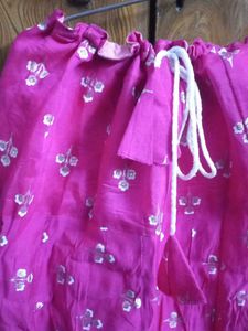 Pink Floral Ethnic Skirt