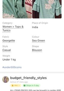CLEARANCE SALE - 2 tops