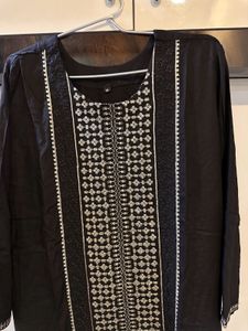 beautiful cotton Black Kurta set