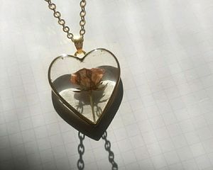 Real Rose Bud Necklace