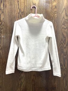 White Turtleneck Top