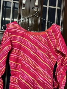 Pink Striped Kurta