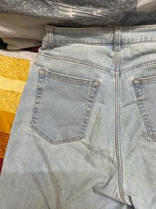 H And M Wide Light Blue Jeans