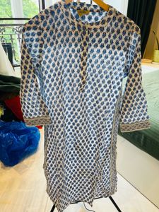 Elegant Blue Printed Kurta