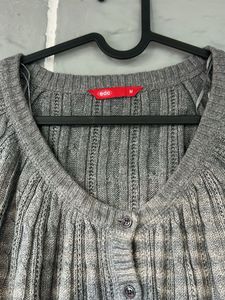 elle Gray Knit Cardigan