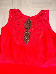 Elegant Crimson Red Evening Gown
