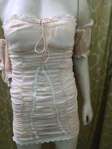 Blush Pink Off-Shoulder Dress