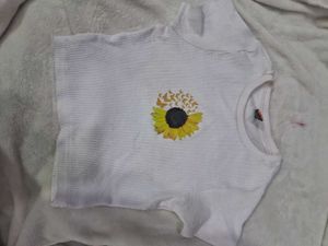 A White Crop Top