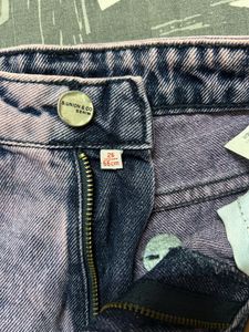 Acid Wash Denim Shorts