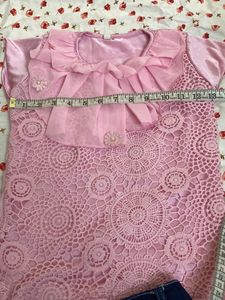 Pink Top And Blue Shorts For Kids