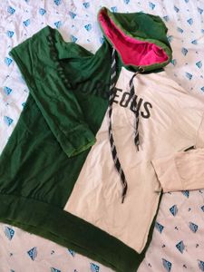 Stylish Two-Tone &#34;GORGEOUS&#34; Printed Hoodie