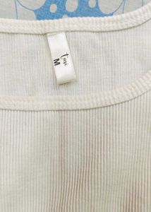 White Ribbed Tank Top