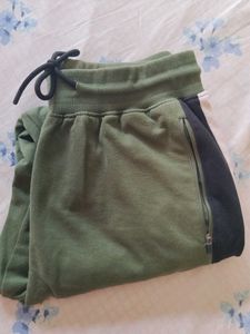 Olive Green Track Pants
