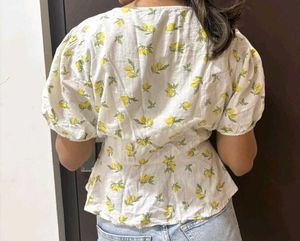 Sweet Wrap Top Bright Flowers