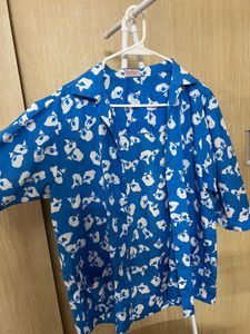 Vibrant Blue PierBe Made in France Abstract Floral