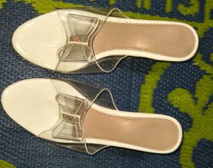 Cute White Bow Flats