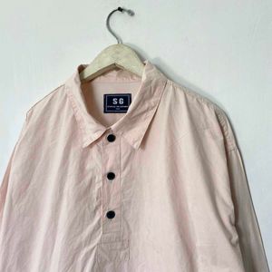 Salmon Pink Pullover Shirt
