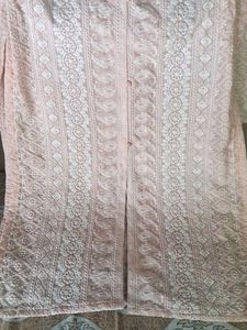 Pink Embroidered Kurta